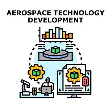 Aerospace technology developing innovation and engineering solutions 스톡 일러스트