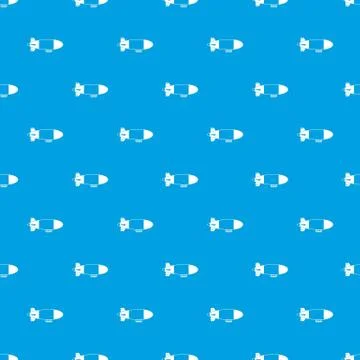 Aerostat airship pattern seamless blue Stock Illustration