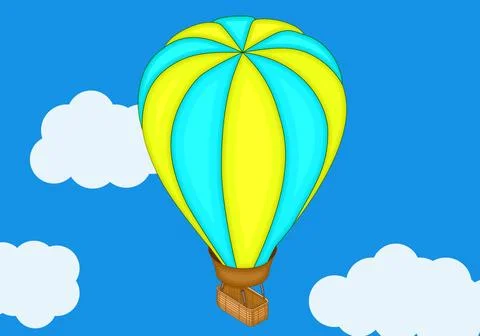 Aerostat baloon isometric flat vector Aerostat baloon isometric flat vecto... Stock Photos