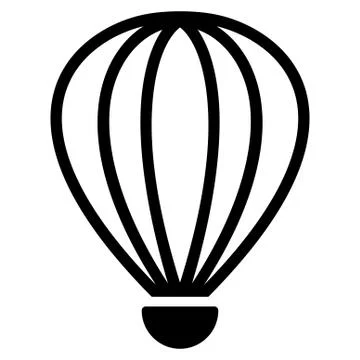 Aerostat Flat Icon Stock Illustration