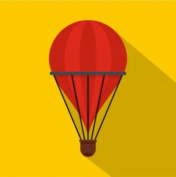 Aerostat icon, flat style Stock Illustration