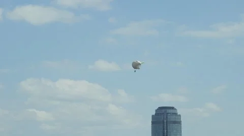 Aerostat  in the sky Stock Footage 56030650