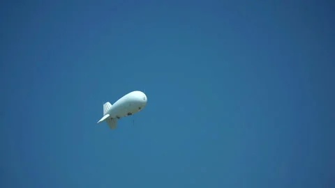 Aerostat in the sky observes the environment. UAE Stock Footage 89735027