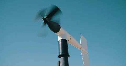 Aerovane wind speed and direction instrument anemometer Stock Footage 120496428