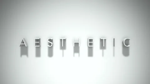 Aesthetic 3D title animation with shadows on a white background Stock Footage 296050546