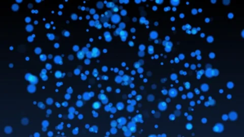 Aesthetic Abstract Glowing Blue Light Balls Particle Background Animation 4K Stock Footage 295033409