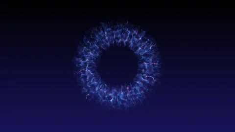 Aesthetic Abstract Glowing Dark Blue Electric Eye Background Animation 스톡 동영상 294606065