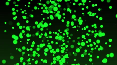 Aesthetic Abstract Glowing Green Light Balls Particle Background Animation Stock Footage 295033367