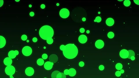 Aesthetic Abstract Glowing Green Light Balls Particle Background Animation 4K Stock Footage 295115351