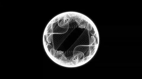 Aesthetic Abstract Glowing Sphere Animation White BackgroundMotionDesignVideo Stock Footage 294164598