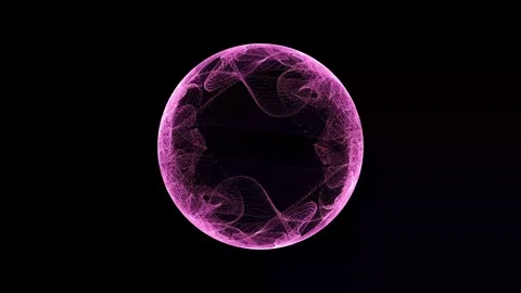 Aesthetic Abstract Glowing Sphere Animation Pink BackgroundMotionDesignVideo Stock Footage 294164919