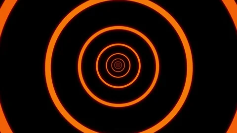 Aesthetic Abstract Loop Circle Animation Orange Background Motion Design Video Stock Footage 292677686