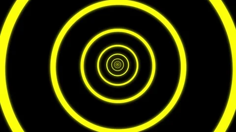 Aesthetic Abstract Loop Circle Animation Yellow Background Motion Design Video Stock Footage 292677691