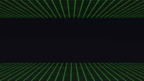 Aesthetic Abstract Loop Grid Animation Green Background Motion Design Video Stock Footage 292437899