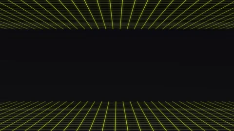 Aesthetic Abstract Loop Grid Animation Yellow Background Motion Design Video Stock Footage 292438074