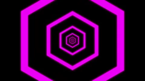 Aesthetic Abstract Loop Hexagon Animation Pink Background Motion Design Video Stock Footage 292679412