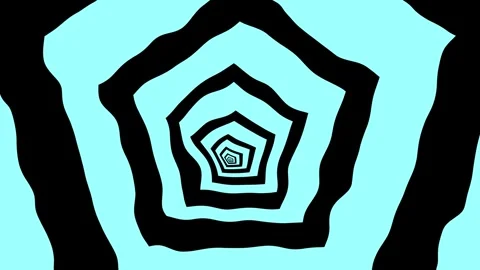 Aesthetic Abstract Loop Pentagon Animation Blue Background Motion Design Video Stock Footage 292439039