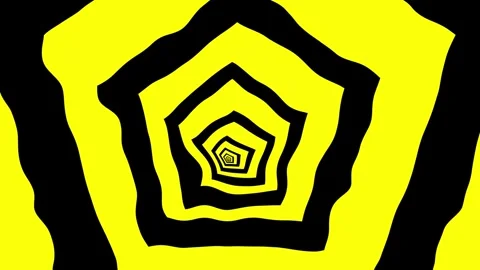 Aesthetic Abstract Loop Pentagon Animation Yellow Background Motion Design Video Video stock 292439055