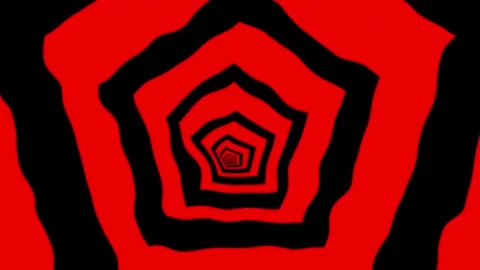 Aesthetic Abstract Loop Pentagon Animation Red Background Motion Design Video Stock Footage 292439115