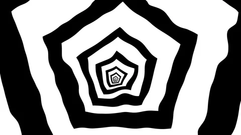 Aesthetic Abstract Loop Pentagon Animation White Background Motion Design Video Stock Footage 292439124