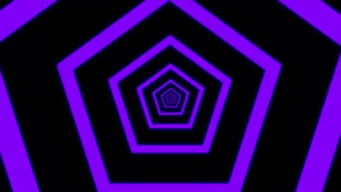 Aesthetic Abstract Loop Pentagon Animation Purple Background Motion Design Video Stock Footage 292679295