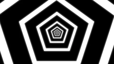 Aesthetic Abstract Loop Pentagon Animation White Background Motion Design Video Stock Footage 292679299