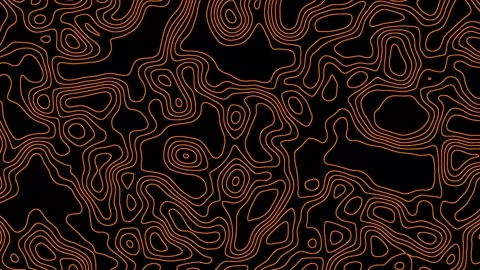 Aesthetic Abstract Loop Puzzle Animation Orange Background Motion Design Video Stock Footage 292332428