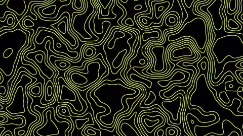 Aesthetic Abstract Loop Puzzle Animation Yellow Background Motion Design Video Stock Footage 292332494