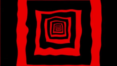 Aesthetic Abstract Loop Square Animation Red Background Motion Design Video Stock Footage 292438820