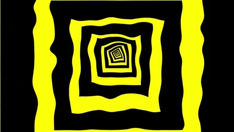 Aesthetic Abstract Loop Square Animation Yellow Background Motion Design Video Stock Footage 292438829