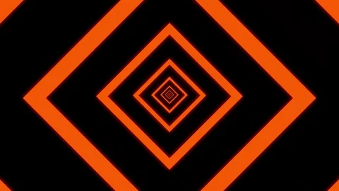 Aesthetic Abstract Loop Square Animation Orange Background Motion Design Video Stock Footage 292679014