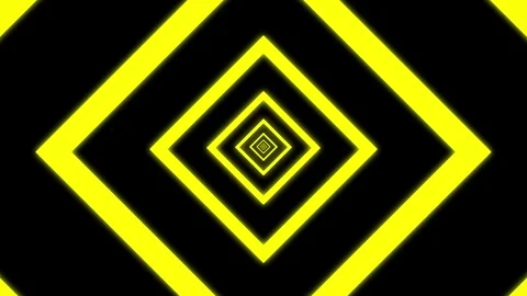 Aesthetic Abstract Loop Square Animation Yellow Background Motion Design Video Stock Footage 292679015