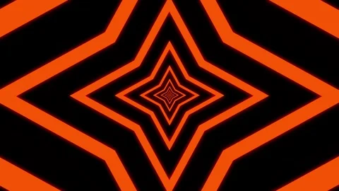 Aesthetic Abstract Loop Star Animation Orange Background Motion Design Video Stock Footage 292678416