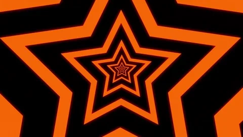 Aesthetic Abstract Loop Star Animation Orange Background Motion Design Video Stock Footage 292678755