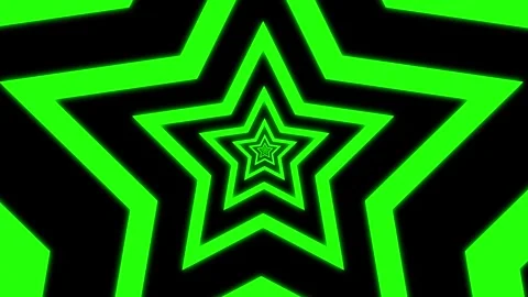 Aesthetic Abstract Loop Star Animation Green Background Motion Design Video Stock Footage 292678797