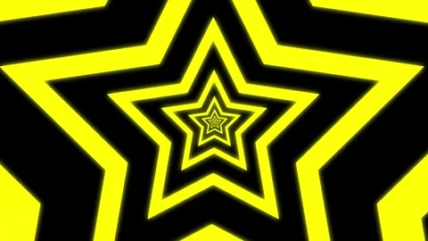 Aesthetic Abstract Loop Star Animation Yellow Background Motion Design Video Stock Footage 292678848