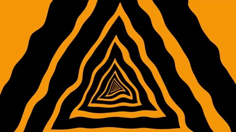 Aesthetic Abstract Loop Triangle Animation Orange Background Motion Design Video Stock Footage 292438370