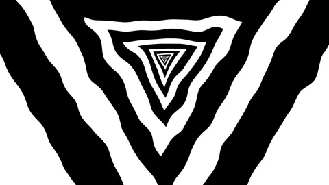 Aesthetic Abstract Loop Triangle Animation White Background Motion Design Video Stock Footage 292439336