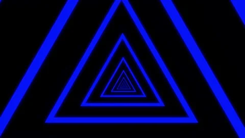 Aesthetic Abstract Loop Triangle Animation Blue Background Motion Design Video Stock Footage 292678207
