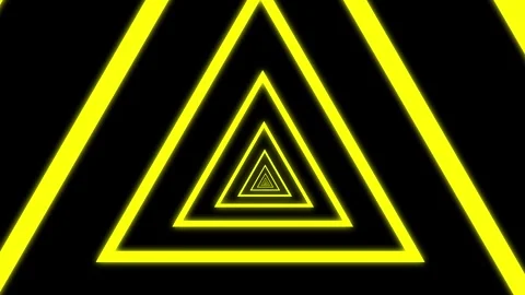 Aesthetic Abstract Loop Triangle Animation Yellow Background Motion Design Video Stock Footage 292678231