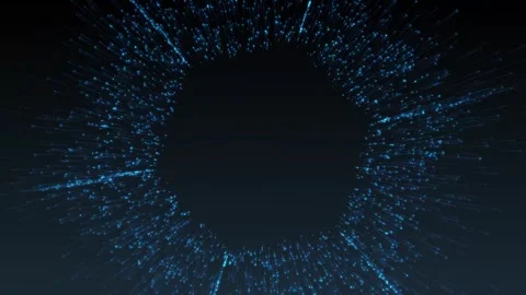 Aesthetic Abstract Moving Blue Dot Lines Background Animation Stock Footage 294605996
