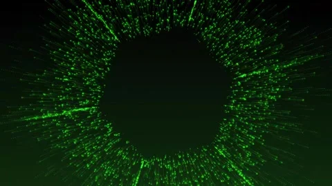 Aesthetic Abstract Moving Green Dot Lines Background Animation Stock Footage 294605515