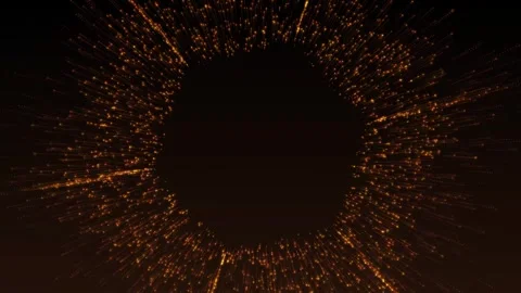 Aesthetic Abstract Moving Orange Dot Lines Background Animation Stock Footage 294605591
