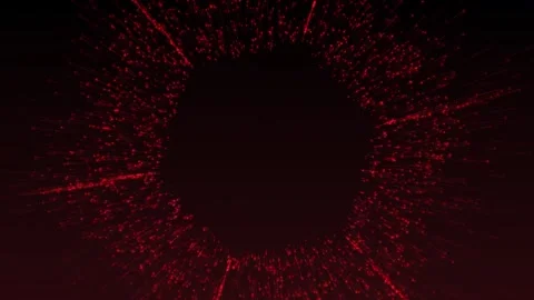 Aesthetic Abstract Moving Red Dot Lines Background Animation Stock Footage 294605621
