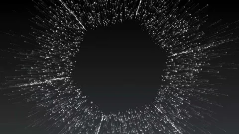 Aesthetic Abstract Moving White Dot Lines Background Animation Stock Footage 294605897