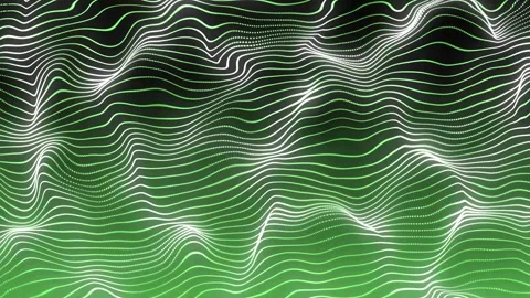 Aesthetic Abstract Wavy Lines Loop Green Background Motion Design Video 4K HD Stock Footage 292457079