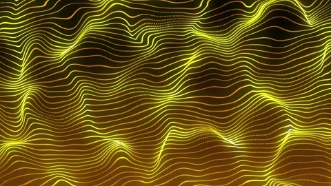 Aesthetic Abstract Wavy Lines Loop Gold Background Motion Design Video 4K HD Video stock 292457107