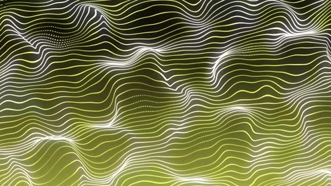 Aesthetic Abstract Wavy Lines Loop Yellow Background Motion Design Video 4K HD Stock Footage 292457146