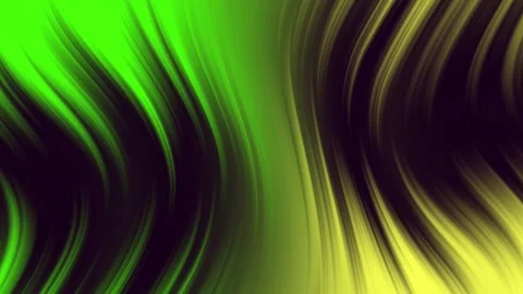 Aesthetic Abstract Wavy Lines Loop Green-Yellow Background Motion Design 4K HD Stock Footage 292581555