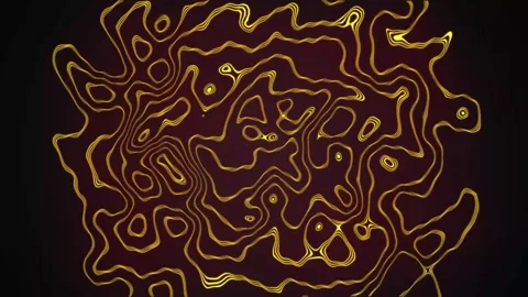Aesthetic Abstract Wavy Lines Loop Gold Background Motion Design Video 4K HD Video stock 293557882